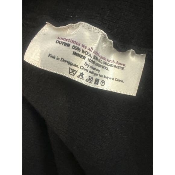 MM LaFleur O'Keeffe Sweater Cardigan Wool Silk Cashmere Duster XL *MISSING BELT* - Picture 13 of 16